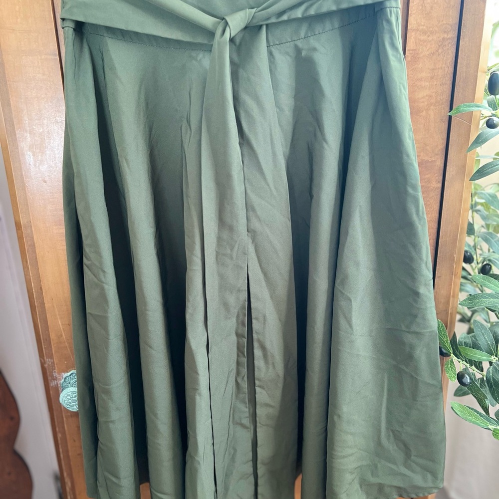 Chic Olive A-Line Skirt